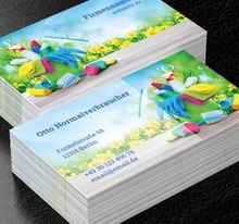 Frühjahrsputz, Dienstleistungen für Haus, Reinigungsfirma - Visitenkarten Netprint