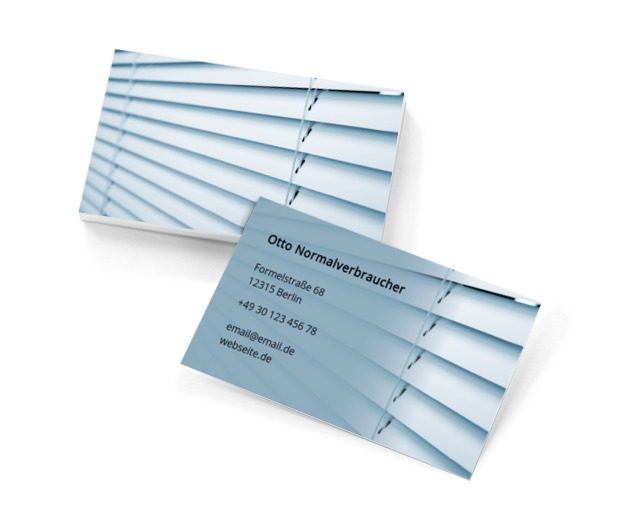 Weiße Rollos, Bauwesen, Rollläden - Visitenkarten Netprint Online Vorlagen