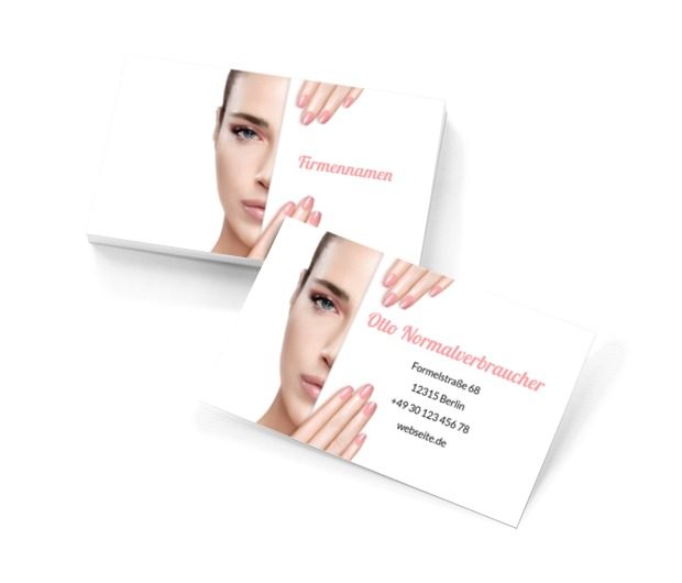 Eleganter Blick und gepflegte Hände, Gesundheit und Schönheit, Schönheitssalon - Visitenkarten Netprint Online Vorlagen