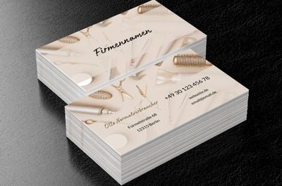 Stilvolle Friseurutensilien, Gesundheit und Schönheit, Friseursalon - Visitenkarten Netprint