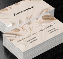 Stilvolle Friseurutensilien, Gesundheit und Schönheit, Friseursalon - Visitenkarten Netprint