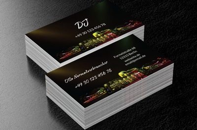 Professionelle musikalische Begleitung für jeden Anlass, Unterhaltung, DJ - Visitenkarten Netprint