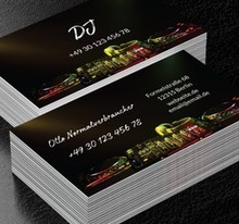 Professionelle musikalische Begleitung für jeden Anlass, Unterhaltung, DJ - Visitenkarten Netprint