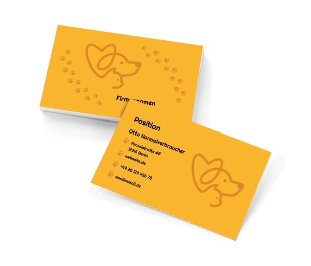 Ein freundliches Design für einen Tierarzt oder eine Tierklinik, Umwelt und Natur, Tierklinik - Visitenkarten Netprint Online Vorlagen