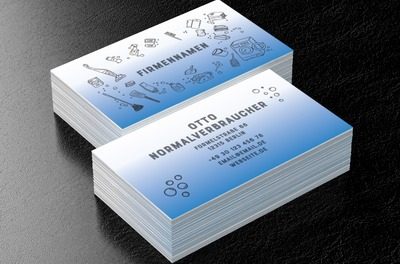 Wir hinterlassen keine Unordnung – nur Kontaktdaten, Dienstleistungen für Haus, Reinigungsfirma - Visitenkarten Netprint