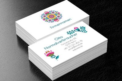 Erblühe mit jedem Kontakt, Umwelt und Natur, Blumenladen - Visitenkarten Netprint
