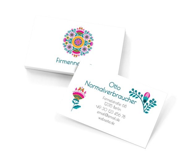 Erblühe mit jedem Kontakt, Umwelt und Natur, Blumenladen - Visitenkarten Netprint Online Vorlagen