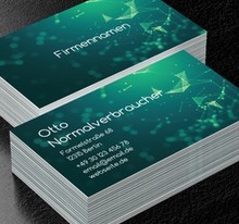 Grünes Signal für Geschäftskontakte, Telekommunikation und Internet, Informatiker - Visitenkarten Netprint