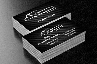 Dynamik und Präzision für die Automobilbranche, Motorisierung, Händler - Visitenkarten Netprint