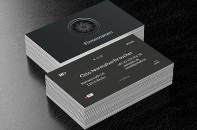 Objektiv im Fokus, Fotografie, Fotogeräte - Visitenkarten Netprint