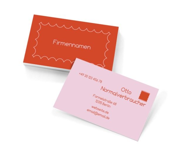 Pastell-Eleganz mit Retro-Akzent, Motive, Universelle - Visitenkarten Netprint Online Vorlagen
