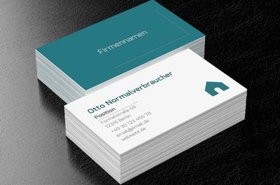 Moderne Form für die Immobilienbranche, Immobilien, Immobilienbüro - Visitenkarten Netprint