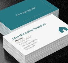 Moderne Form für die Immobilienbranche, Immobilien, Immobilienbüro - Visitenkarten Netprint