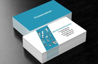 Grafische Werkzeuge des Handwerks, Bauwesen, Vermietung von Ausrüstungen - Visitenkarten Netprint