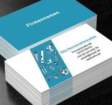 Grafische Werkzeuge des Handwerks, Bauwesen, Vermietung von Ausrüstungen - Visitenkarten Netprint
