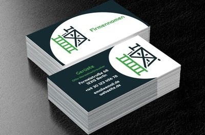 Gerüst im Mittelpunkt, Bauwesen, Vermietung von Ausrüstungen - Visitenkarten Netprint