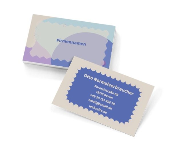 Farbige Welle als Blickfang, Motive, Universelle - Visitenkarten Netprint Online Vorlagen