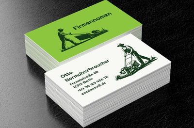 Grüne Oase in besten Händen, Umwelt und Natur, Gartendienstleistungen - Visitenkarten Netprint