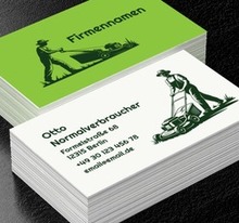 Grüne Oase in besten Händen, Umwelt und Natur, Gartendienstleistungen - Visitenkarten Netprint