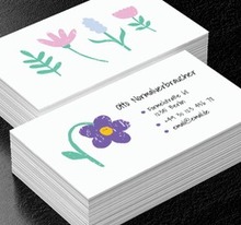 Florales Highlight im femininen Stil, Umwelt und Natur, Blumenladen - Visitenkarten Netprint