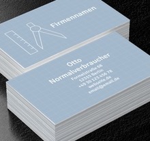 Technische Präzision in klarer Form, Bauwesen, Architektur - Visitenkarten Netprint