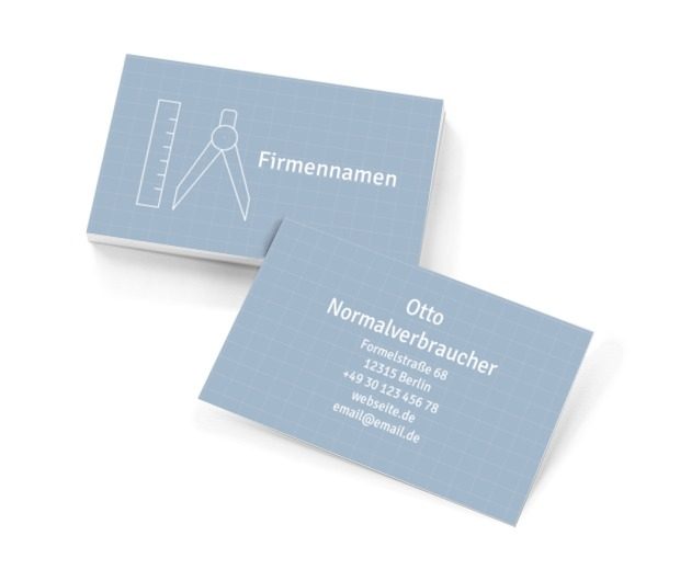 Technische Präzision in klarer Form, Bauwesen, Architektur - Visitenkarten Netprint Online Vorlagen