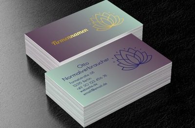 Eleganz des Lotos in sanftem Glanz, Gesundheit und Schönheit, Schönheitssalon - Visitenkarten Netprint