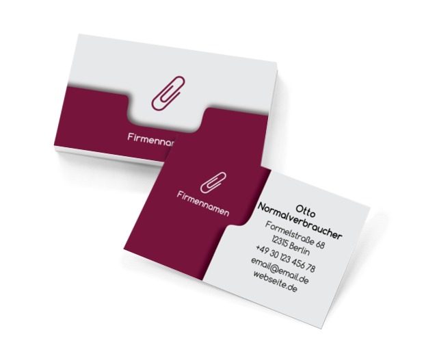Büropräzision in moderner Form, Dienstleistungen im Büro, Buchhaltung - Visitenkarten Netprint Online Vorlagen