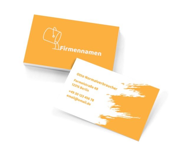 Malerische Farbenergie, Bauwesen, Dienstleistungen im Bereich Maler - Visitenkarten Netprint Online Vorlagen