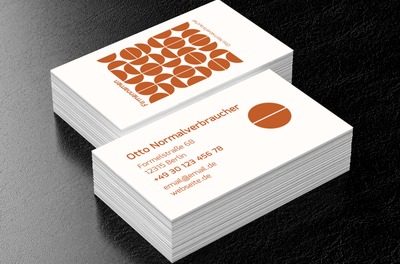 Geometrische Harmonie in warmen Tönen, Motive, Abstraktion - Visitenkarten Netprint