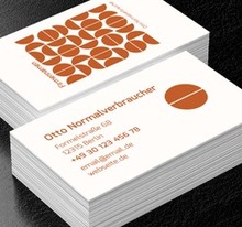 Geometrische Harmonie in warmen Tönen, Motive, Abstraktion - Visitenkarten Netprint