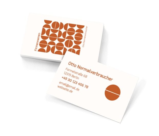 Geometrische Harmonie in warmen Tönen, Motive, Abstraktion - Visitenkarten Netprint Online Vorlagen
