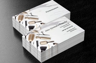 Marmor-Eleganz für den Schönheitssalon, Gesundheit und Schönheit, Friseursalon - Visitenkarten Netprint