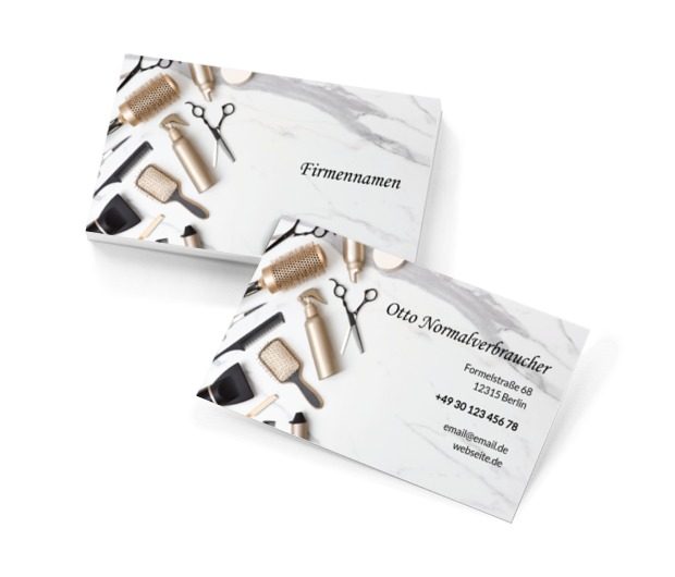 Marmor-Eleganz für den Schönheitssalon, Gesundheit und Schönheit, Friseursalon - Visitenkarten Netprint Online Vorlagen