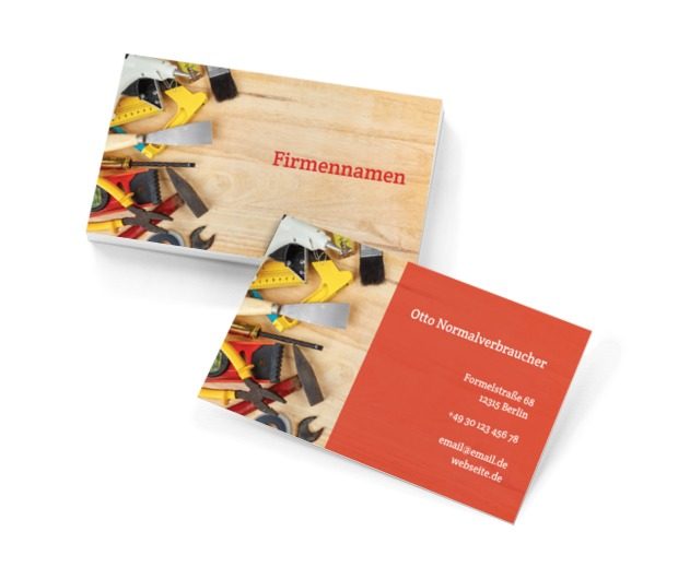 Robuste Werkzeuge für professionelle Dienstleistungen, Bauwesen, Renovierung und Innenausstattung - Visitenkarten Netprint Online Vorlagen