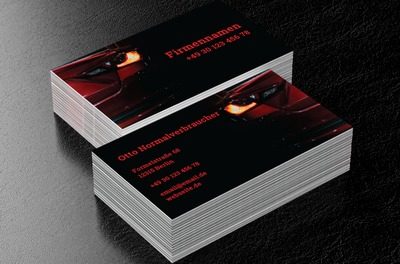 Visitenkarte - Der Sport-Scheinwerfer bei Nacht, Motorisierung, Händler - Visitenkarten Netprint