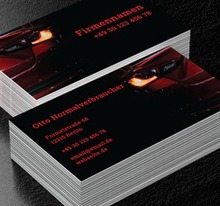 Visitenkarte - Der Sport-Scheinwerfer bei Nacht, Motorisierung, Händler - Visitenkarten Netprint