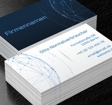 Ein digitales Kommunikationsnetz im modernen Stil, Dienstleistungen im Büro, Marketingagentur - Visitenkarten Netprint