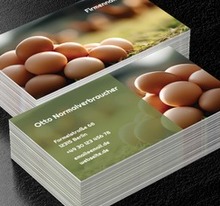 Frische Eier direkt vom Bauernhof, Umwelt und Natur, Tierhaltung - Visitenkarten Netprint