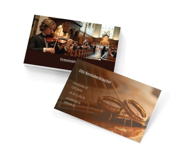 Musik und Emotionen für besondere Anlässe, Unterhaltung, Musikgruppe - Visitenkarten Netprint Online Vorlagen