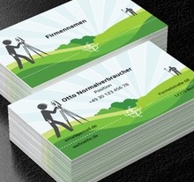 Präzise Vermessung im Gelände und auf der Karte, Umwelt und Natur, Geodäsie - Visitenkarten Netprint