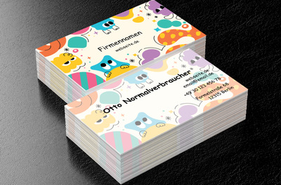 Die bunte Welt der kindlichen Fantasie, Unterhaltung, Animateur - Visitenkarten Netprint