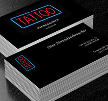 Neon-Stil für ein Tattoo-Studio, Gesundheit und Schönheit, Tattoo Studio - Visitenkarten Netprint
