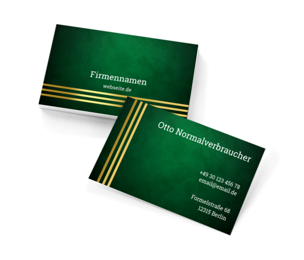 Klassische Eleganz für die Finanzbranche, Finanzen und Versicherungen, Kredite/ Darlehen - Visitenkarten Netprint Online Vorlagen