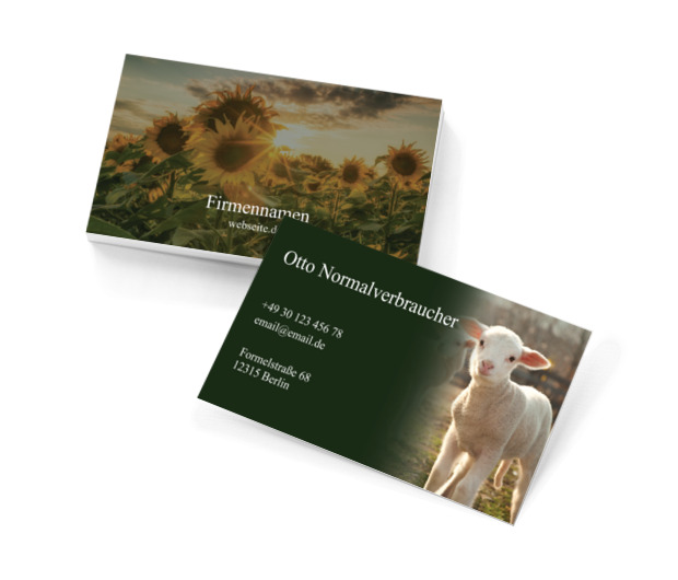 Nah an der Natur und der ländlichen Ruhe, Tourismus, Agrotourismus - Visitenkarten Netprint Online Vorlagen