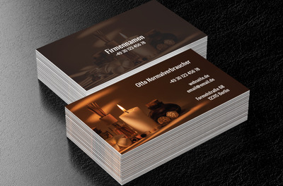 Entspannung und Harmonie im Schein der Kerzen, Medizin, Masseur - Visitenkarten Netprint