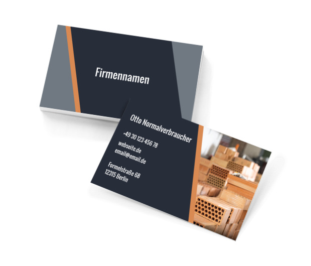 Robuste Materialien für jede Baustelle, Bauwesen, Baumarkt - Visitenkarten Netprint Online Vorlagen