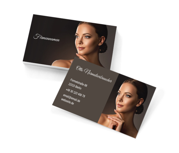 Schönheit und Eleganz in einer femininen Interpretation, Gesundheit und Schönheit, Schönheitssalon - Visitenkarten Netprint Online Vorlagen