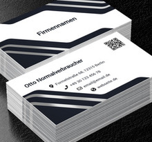 Moderne Geometrie im Business-Stil, Motive, QR Code - Visitenkarten Netprint