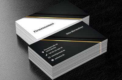 Schwarz und Gold in eleganter Ausführung, Motive, Klassiche - Visitenkarten Netprint